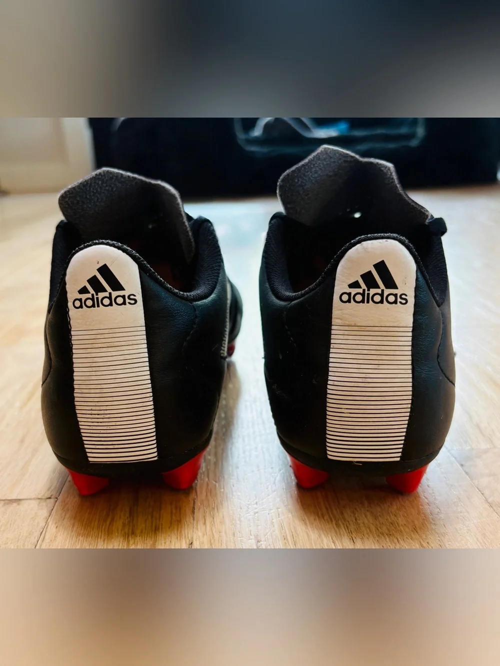 Adidas Goletto VIII FG Soccer Cleats Shoes Black White Red GX7793 Men’s Size 8